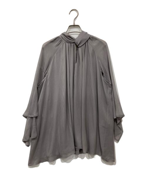 L'AUBE（ローブ）L'AUBE (ローブ) シアーブラウス グレー サイズ:Freeの古着・服飾アイテム