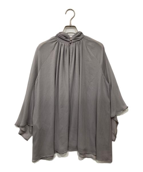 L'AUBE（ローブ）L'AUBE (ローブ) シアーブラウス グレー サイズ:Freeの古着・服飾アイテム