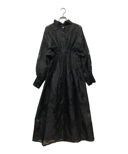 Ameri（アメリ）AMERI (アメリ) ジャガードタックドレス ブラック サイズ:S 未使用品の古着・服飾アイテム