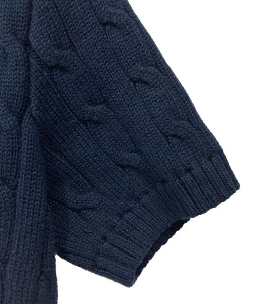 POLO RALPH LAUREN（ポロ・ラルフローレン）POLO RALPH LAUREN (ポロ・ラルフローレン) 半袖ケーブルニット ネイビー サイズ:Sの古着・服飾アイテム