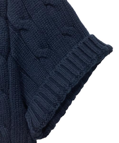 POLO RALPH LAUREN（ポロ・ラルフローレン）POLO RALPH LAUREN (ポロ・ラルフローレン) 半袖ケーブルニット ネイビー サイズ:Sの古着・服飾アイテム