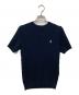 POLO RALPH LAUREN（ポロ・ラルフローレン）の古着「半袖ケーブルニット」｜ネイビー