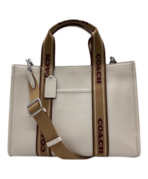 COACH（コーチ）COACH (コーチ) 2WAYバッグ ベージュ×アイボリーの古着・服飾アイテム