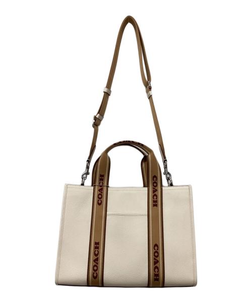COACH（コーチ）COACH (コーチ) 2WAYバッグ ベージュ×アイボリーの古着・服飾アイテム