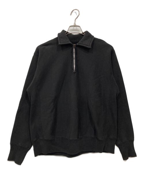 A.PRESSE（アプレッセ）A.PRESSE (アプレッセ) ビンテージハーフジップスウェットシャツ ブラック サイズ:2の古着・服飾アイテム