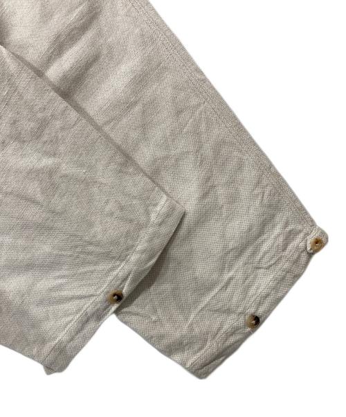 HEUGN（ユーゲン）HEUGN (ユーゲン) Linen Glenn リネンコットンキャンバスシャーリングオーバーパンツ アイボリー サイズ:2の古着・服飾アイテム