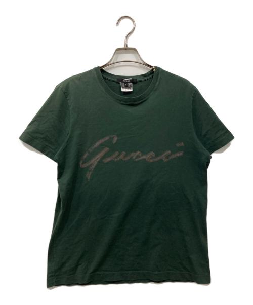 GUCCI（グッチ）GUCCI (グッチ) 刺繍Tシャツ グリーン サイズ:Sの古着・服飾アイテム
