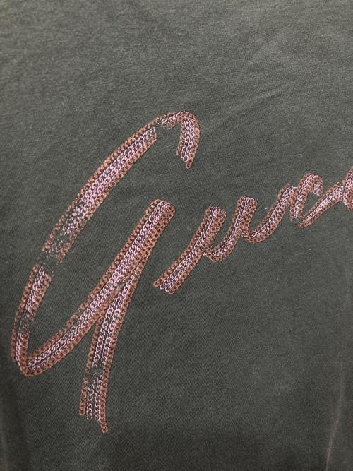 GUCCI（グッチ）GUCCI (グッチ) 刺繍Tシャツ グリーン サイズ:Sの古着・服飾アイテム