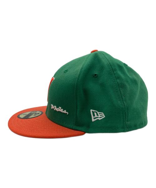 New Era（ニューエラ）New Era (ニューエラ) 大洋ホエールズキャップ グリーン×オレンジ サイズ:63.5cmの古着・服飾アイテム