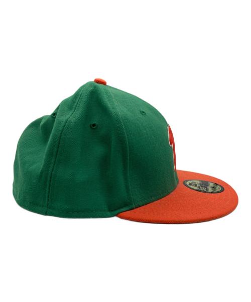 New Era（ニューエラ）New Era (ニューエラ) 大洋ホエールズキャップ グリーン×オレンジ サイズ:63.5cmの古着・服飾アイテム