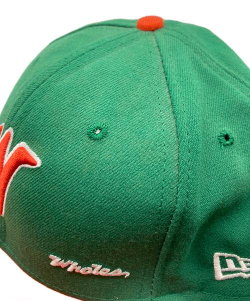 New Era（ニューエラ）New Era (ニューエラ) 大洋ホエールズキャップ グリーン×オレンジ サイズ:63.5cmの古着・服飾アイテム
