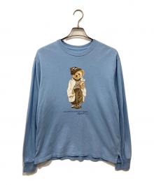 POLO RALPH LAUREN（ポロ・ラルフローレン）の古着「ポロベア ロングスリーブカットソー」｜ブルー