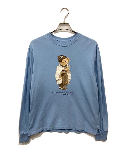 POLO RALPH LAUREN（ポロ・ラルフローレン）POLO RALPH LAUREN (ポロ・ラルフローレン) ポロベア ロングスリーブカットソー ブルー サイズ:S（160）の古着・服飾アイテム