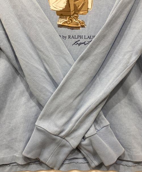 POLO RALPH LAUREN（ポロ・ラルフローレン）POLO RALPH LAUREN (ポロ・ラルフローレン) ポロベア ロングスリーブカットソー ブルー サイズ:S（160）の古着・服飾アイテム