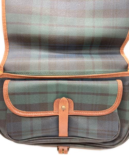 POLO RALPH LAUREN（ポロ・ラルフローレン）POLO RALPH LAUREN (ポロ・ラルフローレン) PVCレザーショルダーバッグ グリーン×ネイビーの古着・服飾アイテム