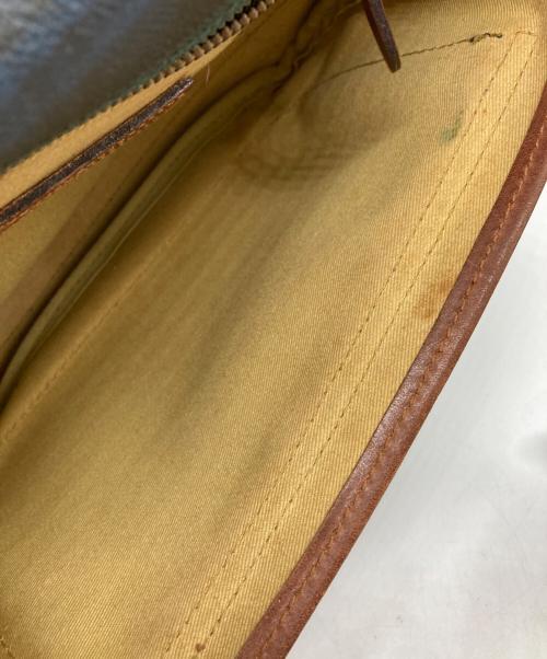POLO RALPH LAUREN（ポロ・ラルフローレン）POLO RALPH LAUREN (ポロ・ラルフローレン) PVCレザーショルダーバッグ グリーン×ネイビーの古着・服飾アイテム