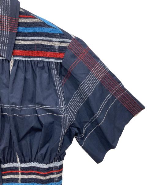 SPORT MAX（スポーツマックス）SPORT MAX (スポーツマックス) チェックチュニックシャツ ネイビー サイズ:36の古着・服飾アイテム
