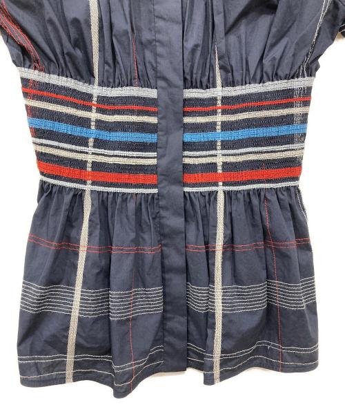 SPORT MAX（スポーツマックス）SPORT MAX (スポーツマックス) チェックチュニックシャツ ネイビー サイズ:36の古着・服飾アイテム