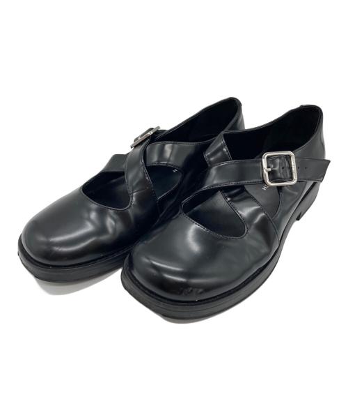 CHARLES & KEITH（チャールズアンドキース）CHARLES & KEITH (チャールズアンドキース) クロスオーバーストラップバックルメリージェーンサンダル ブラック サイズ:35の古着・服飾アイテム