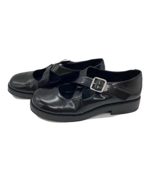 CHARLES & KEITH（チャールズアンドキース）CHARLES & KEITH (チャールズアンドキース) クロスオーバーストラップバックルメリージェーンサンダル ブラック サイズ:35の古着・服飾アイテム