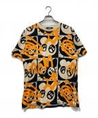 MCMエムシーエム）の古着「総柄Tシャツ」｜ベージュ×オレンジ