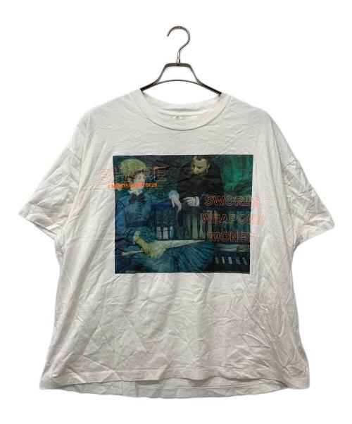 MINDSEEKER（マインドシーカー）MINDSEEKER (マインドシーカー) マネグラフィックTシャツ ホワイト サイズ:Mの古着・服飾アイテム