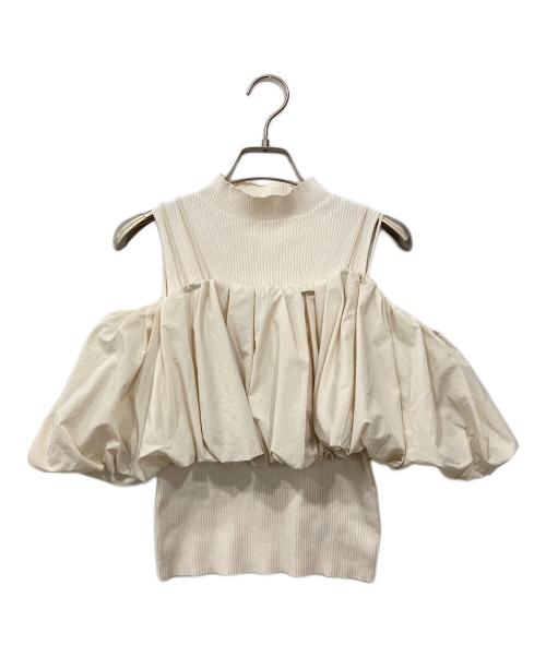 Snidel（スナイデル）Snidel (スナイデル) バルーンキャミ×ノースリニット アイボリー サイズ:Freeの古着・服飾アイテム