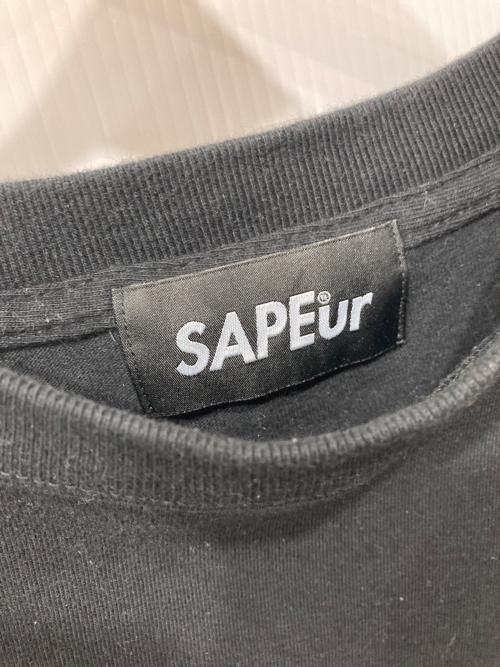 SAPEur（サプール）SAPEur (サプール) プリントTシャツ ブラック サイズ:不明の古着・服飾アイテム
