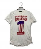 DSQUARED2ディースクエアード）の古着「プリントTシャツ」｜ホワイト