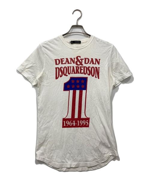DSQUARED2（ディースクエアード）DSQUARED2 (ディースクエアード) プリントTシャツ ホワイト サイズ:Mの古着・服飾アイテム