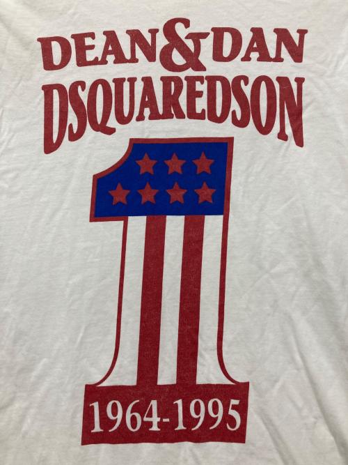 DSQUARED2（ディースクエアード）DSQUARED2 (ディースクエアード) プリントTシャツ ホワイト サイズ:Mの古着・服飾アイテム