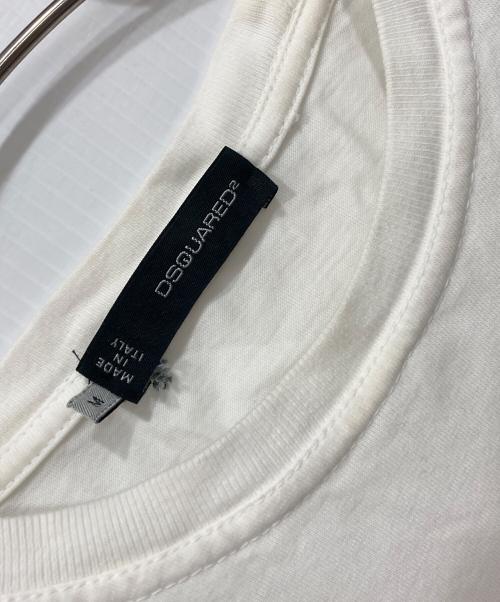 DSQUARED2（ディースクエアード）DSQUARED2 (ディースクエアード) プリントTシャツ ホワイト サイズ:Mの古着・服飾アイテム