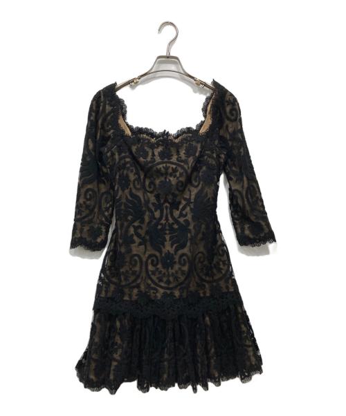 TADASHI SHOJI（タダシ ショージ）TADASHI SHOJI (タダシ ショージ) レースワンピース ブラック サイズ:2の古着・服飾アイテム