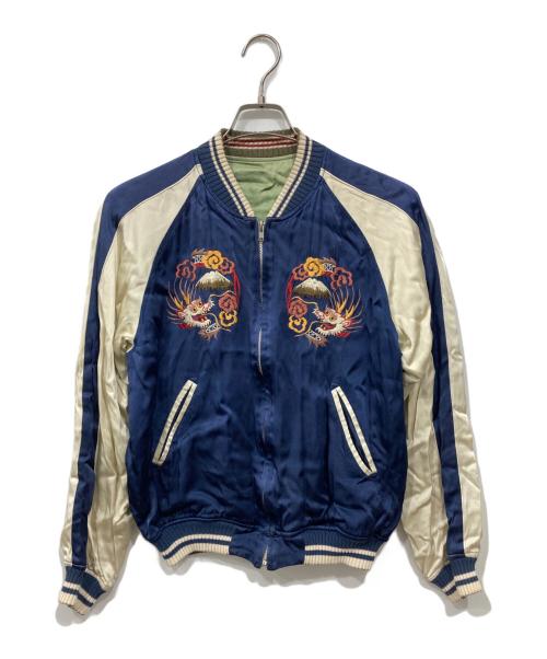 THE FLAT HEAD（ザ・フラットヘッド）THE FLAT HEAD (ザ・フラットヘッド) リバーシブルスカジャン ブルー×グリーン サイズ:Lの古着・服飾アイテム