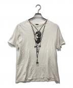 NUMBER (N)INEナンバーナイン）の古着「ネックレスプリントTシャツ」｜ホワイト