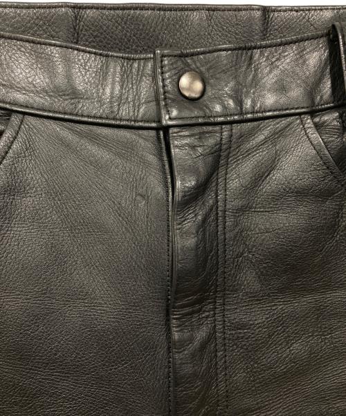 DISCO（ディスコ）DISCO (ディスコ) カウレザーパンツ ブラック サイズ:79の古着・服飾アイテム