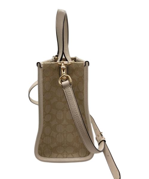 COACH（コーチ）COACH (コーチ) 2WAYショルダーバッグ ベージュ×ブラウンの古着・服飾アイテム