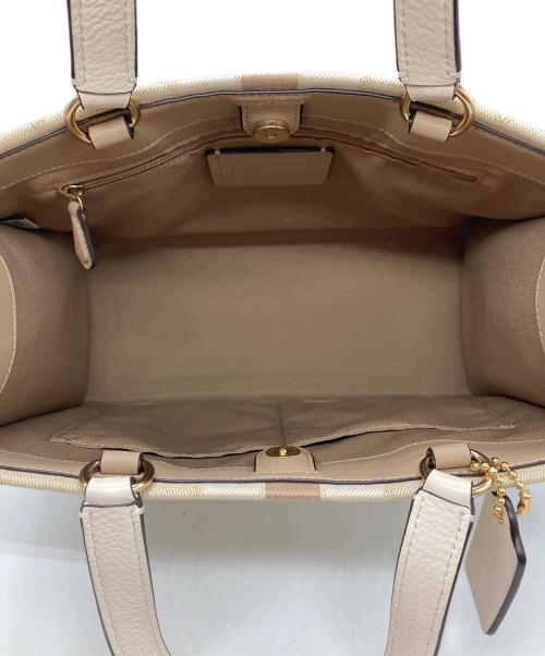 COACH（コーチ）COACH (コーチ) 2WAYショルダーバッグ ベージュ×ブラウンの古着・服飾アイテム