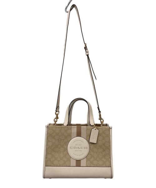 COACH（コーチ）COACH (コーチ) 2WAYショルダーバッグ ベージュ×ブラウンの古着・服飾アイテム