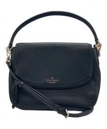 Kate Spade（ケイトスペード）の古着「ミディアムフラップ2WAY ショルダーバッグ」｜ブラック