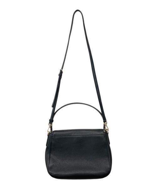 Kate Spade（ケイトスペード）Kate Spade (ケイトスペード) ミディアムフラップ2WAY ショルダーバッグ ブラックの古着・服飾アイテム
