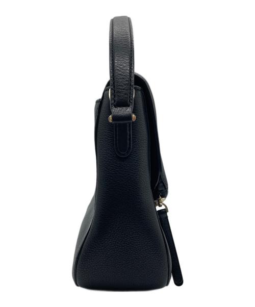 Kate Spade（ケイトスペード）Kate Spade (ケイトスペード) ミディアムフラップ2WAY ショルダーバッグ ブラックの古着・服飾アイテム