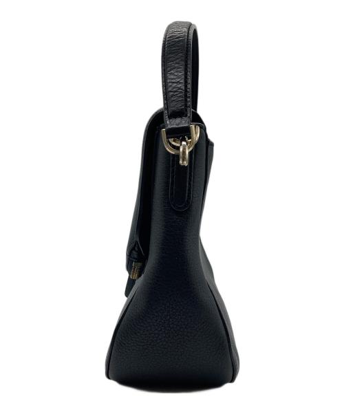 Kate Spade（ケイトスペード）Kate Spade (ケイトスペード) ミディアムフラップ2WAY ショルダーバッグ ブラックの古着・服飾アイテム