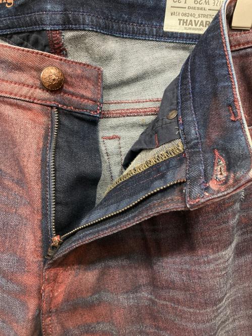 DIESEL（ディーゼル）DIESEL (ディーゼル) ストレッチデニムパンツ ボルドー サイズ:SIZE 73.5cm (W29)の古着・服飾アイテム