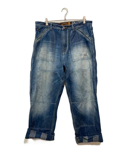 akademiks（アカデミクス）akademiks (アカデミクス) ダブルニーデニムパンツ インディゴ サイズ:38の古着・服飾アイテム