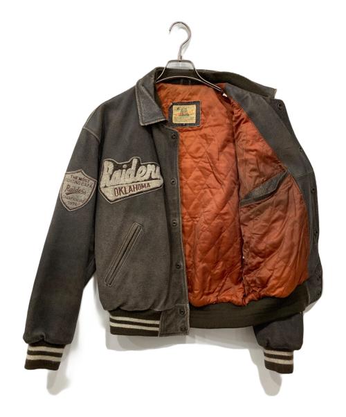 A DEQUAT（アディクウィト）A DEQUAT (アディクウィト) レザースタジャン ブラウン サイズ:Mの古着・服飾アイテム