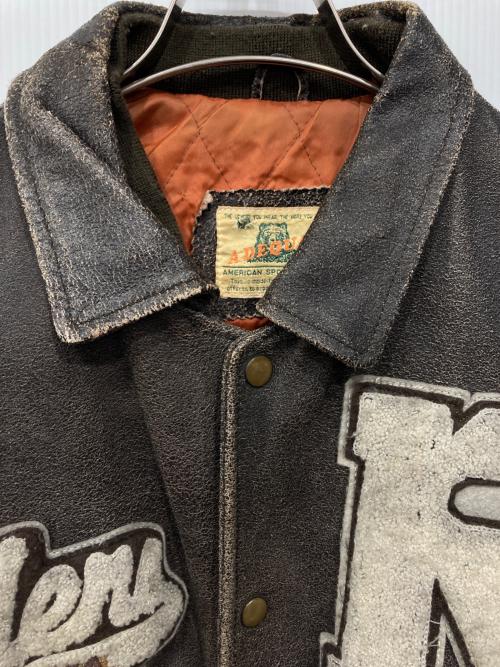 A DEQUAT（アディクウィト）A DEQUAT (アディクウィト) レザースタジャン ブラウン サイズ:Mの古着・服飾アイテム