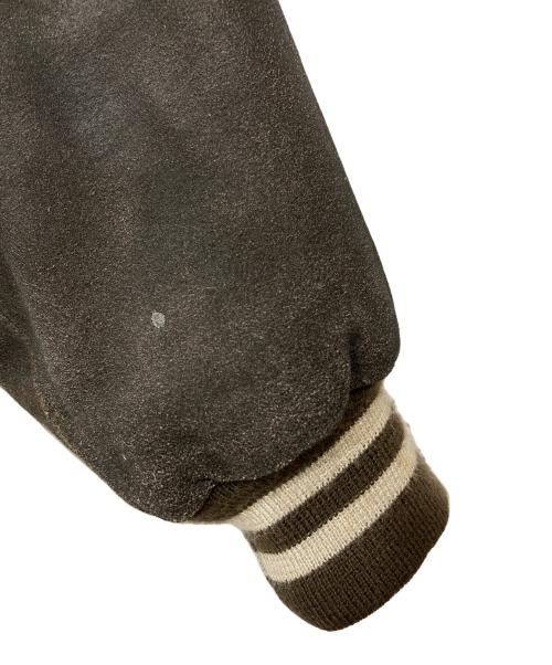 A DEQUAT（アディクウィト）A DEQUAT (アディクウィト) レザースタジャン ブラウン サイズ:Mの古着・服飾アイテム