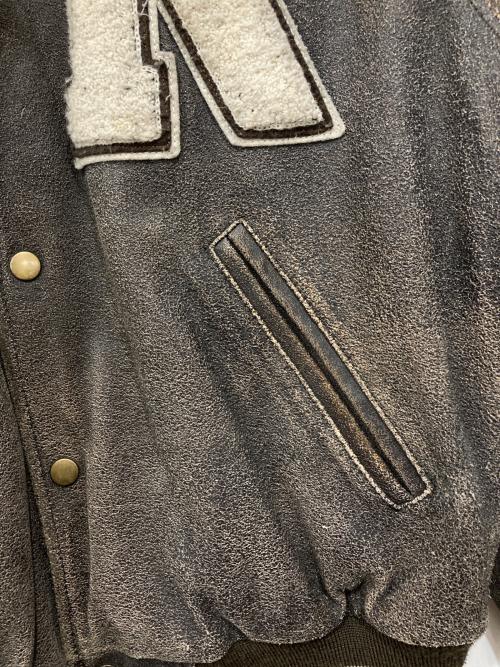 A DEQUAT（アディクウィト）A DEQUAT (アディクウィト) レザースタジャン ブラウン サイズ:Mの古着・服飾アイテム