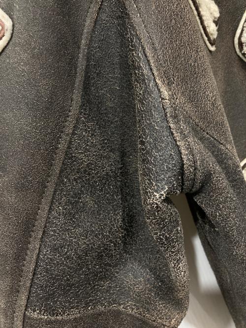 A DEQUAT（アディクウィト）A DEQUAT (アディクウィト) レザースタジャン ブラウン サイズ:Mの古着・服飾アイテム